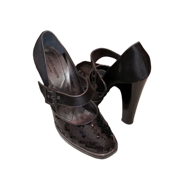 Alberta Ferretti Sequin Mary Jane Heels Size 8 - Picture 6 of 10